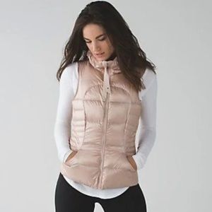 Lululemon Fluffin Awesome Puffer Vest Size 6 Rose Gold